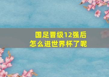 国足晋级12强后怎么进世界杯了呢