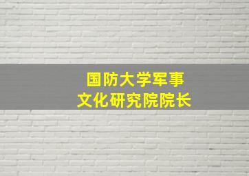 国防大学军事文化研究院院长