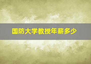 国防大学教授年薪多少