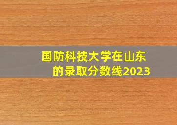 国防科技大学在山东的录取分数线2023