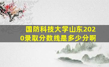 国防科技大学山东2020录取分数线是多少分啊