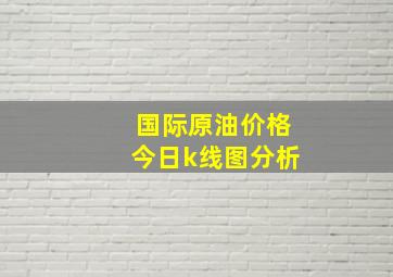 国际原油价格今日k线图分析