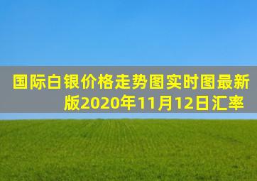 国际白银价格走势图实时图最新版2020年11月12日汇率