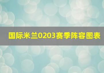 国际米兰0203赛季阵容图表