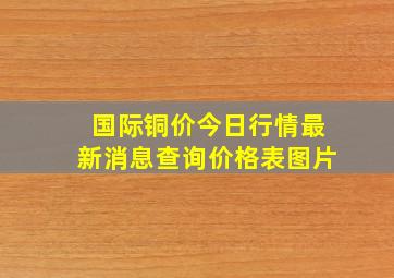 国际铜价今日行情最新消息查询价格表图片