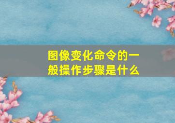 图像变化命令的一般操作步骤是什么