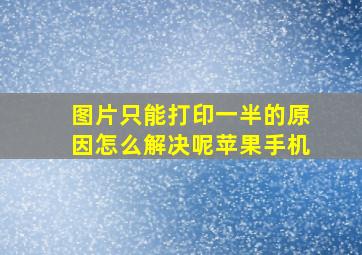 图片只能打印一半的原因怎么解决呢苹果手机