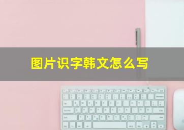 图片识字韩文怎么写