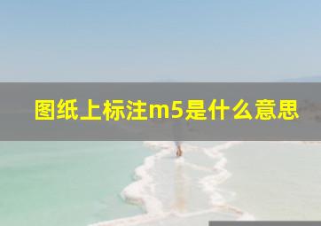 图纸上标注m5是什么意思