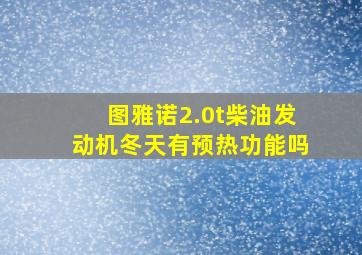 图雅诺2.0t柴油发动机冬天有预热功能吗