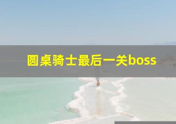 圆桌骑士最后一关boss