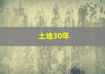 土地30年