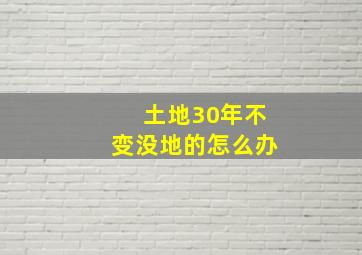 土地30年不变没地的怎么办