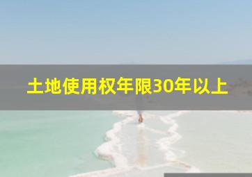 土地使用权年限30年以上