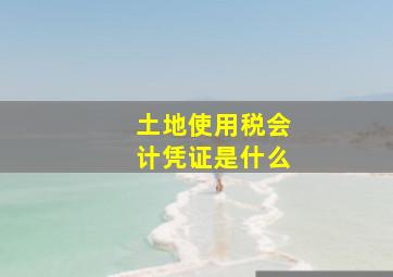 土地使用税会计凭证是什么