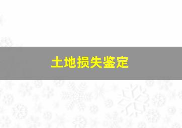 土地损失鉴定