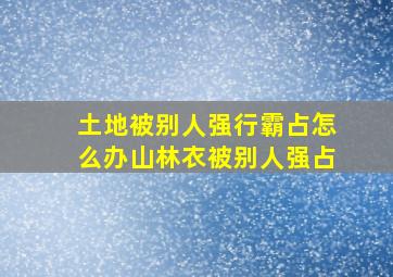 土地被别人强行霸占怎么办山林衣被别人强占