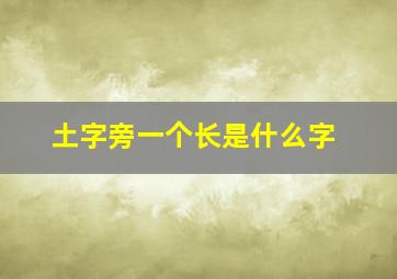 土字旁一个长是什么字