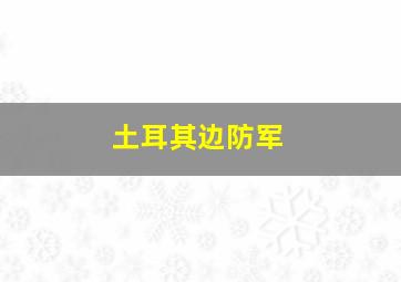 土耳其边防军