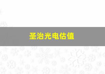 圣治光电估值