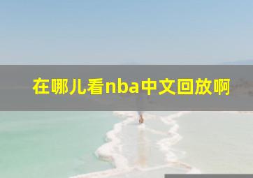 在哪儿看nba中文回放啊