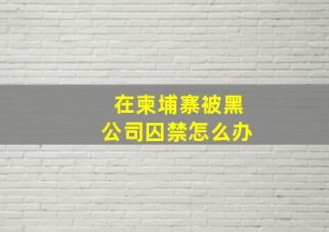 在柬埔寨被黑公司囚禁怎么办