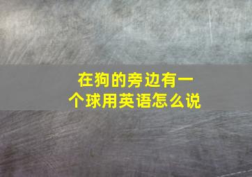 在狗的旁边有一个球用英语怎么说