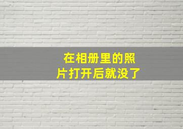 在相册里的照片打开后就没了