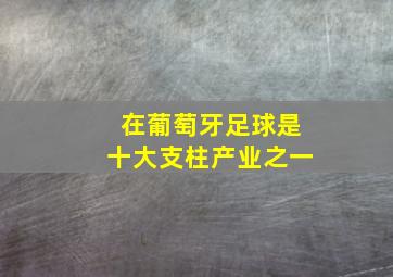 在葡萄牙足球是十大支柱产业之一