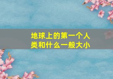 地球上的第一个人类和什么一般大小