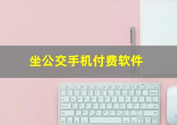 坐公交手机付费软件