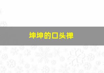 坤坤的口头禅