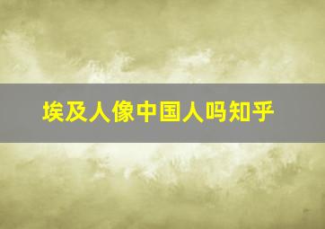 埃及人像中国人吗知乎