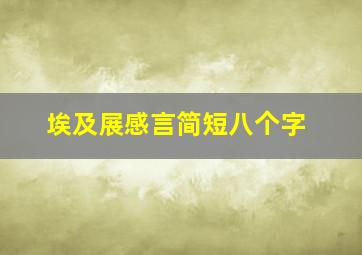 埃及展感言简短八个字