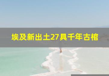 埃及新出土27具千年古棺