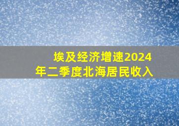 埃及经济增速2024年二季度北海居民收入