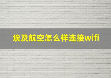 埃及航空怎么样连接wifi