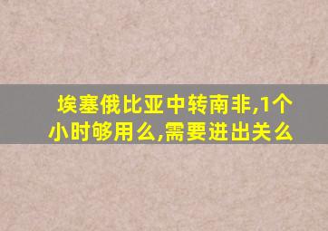 埃塞俄比亚中转南非,1个小时够用么,需要进出关么