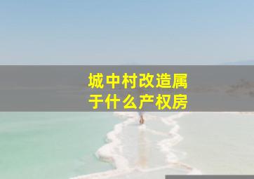 城中村改造属于什么产权房