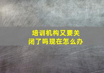 培训机构又要关闭了吗现在怎么办