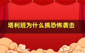 塔利班为什么搞恐怖袭击