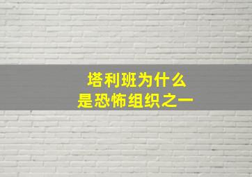 塔利班为什么是恐怖组织之一