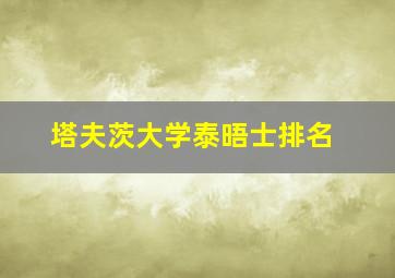 塔夫茨大学泰晤士排名