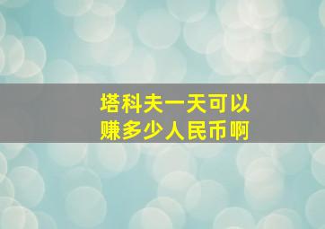 塔科夫一天可以赚多少人民币啊