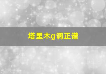 塔里木g调正谱