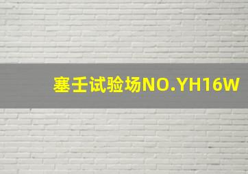 塞壬试验场NO.YH16W