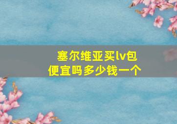 塞尔维亚买lv包便宜吗多少钱一个