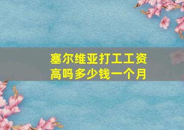 塞尔维亚打工工资高吗多少钱一个月