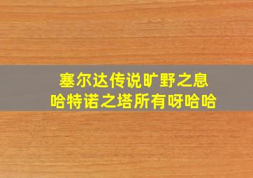 塞尔达传说旷野之息哈特诺之塔所有呀哈哈