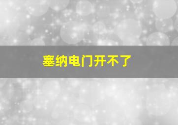 塞纳电门开不了